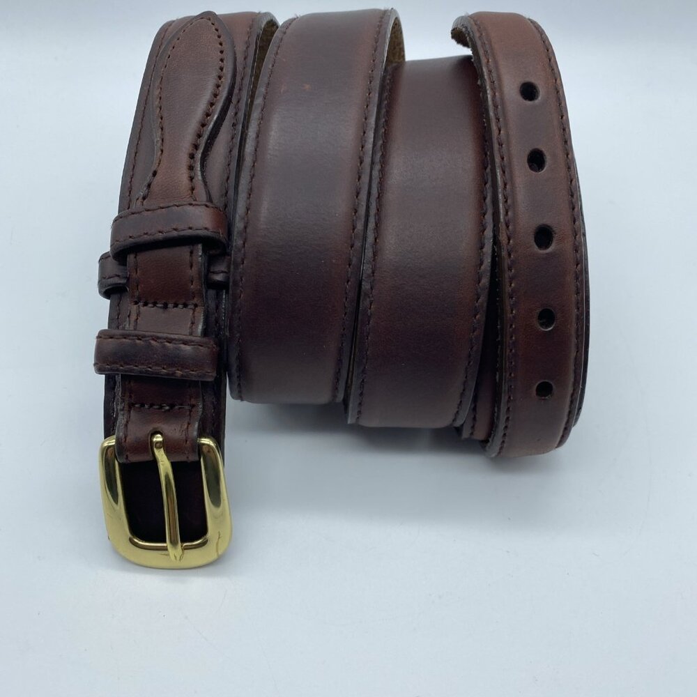 Brighton Brown Genuine Leather Belt 35307 Men's Size 42 Made In USA - Picture 2 of 11